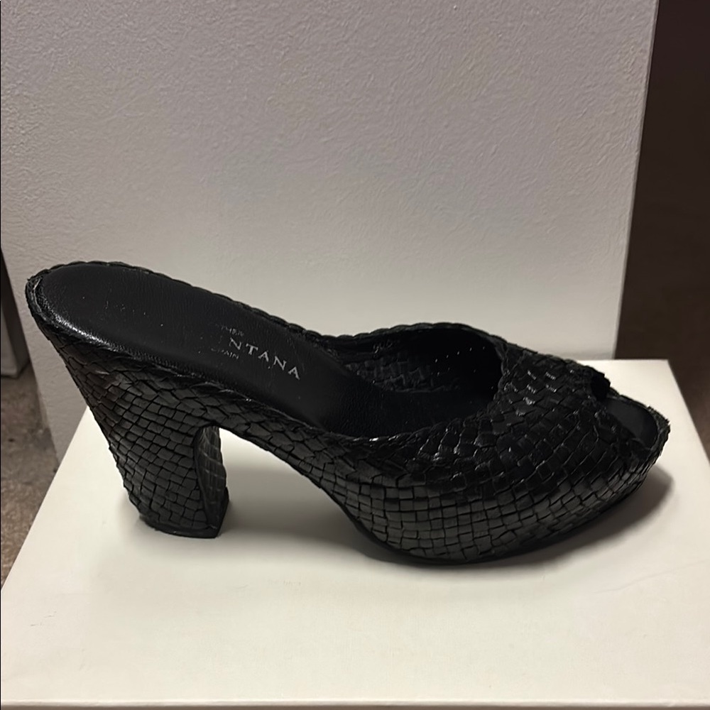 Pons Quintana Black Mules with Sleek Design - Picture 4 of 7